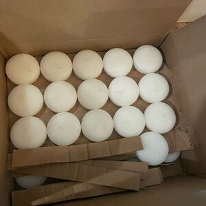 SOLD —- Set of White Floating Candles